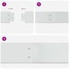 vidaXL Set 5 pz Bordo prato flessibile in acciaio galvanizzato 100 x 14 cm
