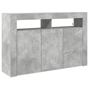 vidaXL Credenza Grigio cemento 116 x 30 x 75 cm Legno multistrato