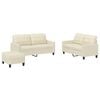 vidaXL Set di Divani 3 pz con Cuscini crema in Similpelle