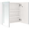 vidaXL Armadietto Bagno con Specchio e LED Bianco Lucido 62x14x60 cm
