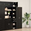vidaXL Mobile da Storage Slim Rovere nero 30 x 42.5 x 225 cm