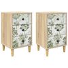vidaXL Armadio da Notte GOTHA 2 pz Rovere Sonoma 36 x 33 x 60 cm