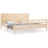 vidaXL Giroletto con Testiera 200x200 cm in Legno Massello