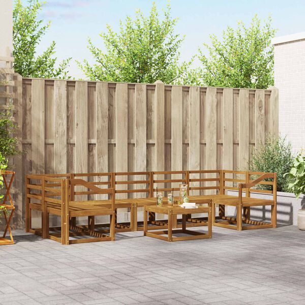 vidaXL Set di divani da esterno 8 pcs Naturale