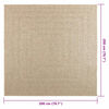 vidaXL Tappeto ZIZUR Beige 200x200 cm Aspetto Iuta Interni ed Esterni