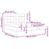vidaXL Struttura Letto Pouf con Materassi 180x200 cm Velluto