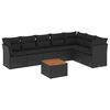 vidaXL Set Divani da Giardino con Cuscini 8 pz Nero in Polyrattan