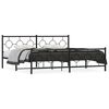 vidaXL Giroletto con Testiera e Pediera Metallo Nero 193x203 cm
