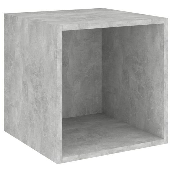 vidaXL Mobile a Muro Grigio Cemento 37x37x37 cm in Legno Multistrato