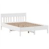 vidaXL Letto senza Materasso Bianco 140x190 cm Legno Massello di Pino