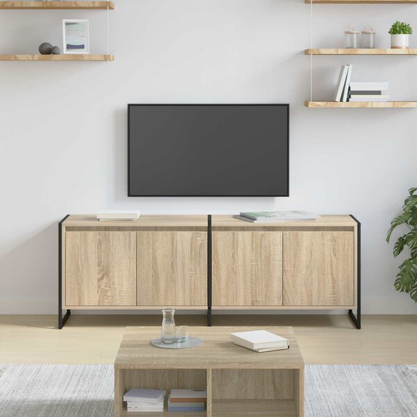 vidaXL Mobile TV Sonoma 140 x 36 x 49.5 cm Legno multistrato
