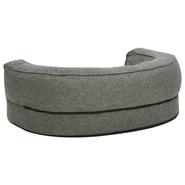 vidaXL Materasso Ergonomico per Cani 60x42 cm Pile Effetto Lino Grigio