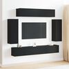 vidaXL Set mobile TV 6 pcs Rovere Nero 100 x 30 x 30 cm