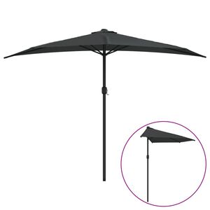 vidaXL Ombrellone Balcone Palo Alluminio Antracite 300x155 cm a Met&agrave;