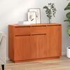 vidaXL Credenza Marrone cerato 110 x 34 x 75 cm Pino massello