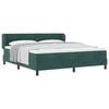 vidaXL Letto a molle con testiera Verde scuro 180 x 200 cm Velluto