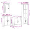 vidaXL Set Mobili da Bagno 4 pz in Legno Massello di Pino