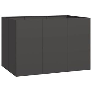 vidaXL Fioriera Nera 120x80x80 cm in Acciaio