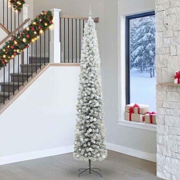 vidaXL Albero di Natale artificiale con 300 LED Verde 270 cm