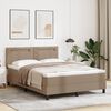 vidaXL Letto a molle Cappuccino 140 x 200 cm Pelle sintetica