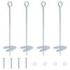 vidaXL Ancora per Terra 4 pcs Argento &Oslash;10 x 40 cm Metallo Galvanizzato