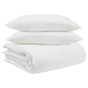 vidaXL Set di Piumoni con cuscino 3 pcs Bianco Piuma d'anatra