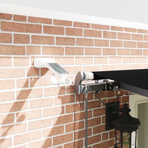 vidaXL Tessuto per Tenda con Nero 600 &times; 300 cm Poliestere