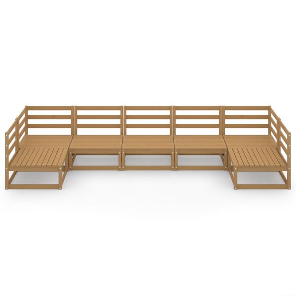 vidaXL Set Divani da Giardino 7 pz in Legno Massello di Pino