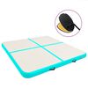 vidaXL Tappetino Ginnastica Gonfiabile e Pompa 200x200x10 cm PVC Verde