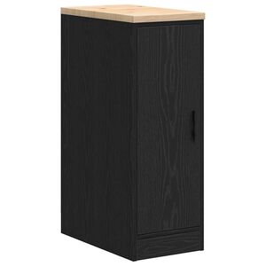 vidaXL Armadietto da Garage Nero 30x51x85 cm in Legno Massello di Pino