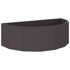 vidaXL Fioriera Nero 120 x 60 x 35 cm Acciaio