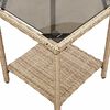 vidaXL Divano da Giardino con Tavolo e Cuscini a L Beige in Polyrattan