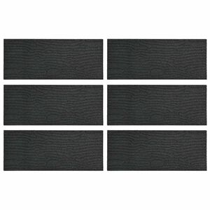 vidaXL Pietra da Passo 6 pcs Nero 60,5 x 25 x 2 cm Gomma