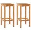 vidaXL Sgabello da bar 2 pcs Marrone Legno di teak solido