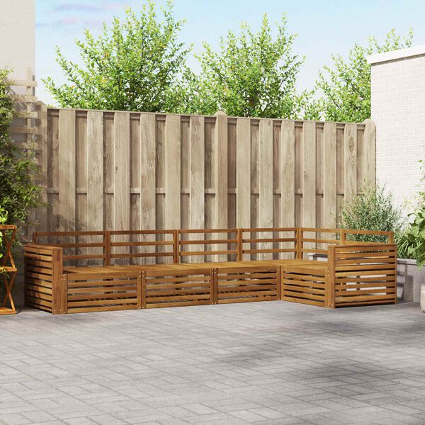 vidaXL Set di divani da esterno 5 pcs Naturale