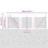 vidaXL Palo della recinzione Grigio 10 x 0,5 m (rete da 13 mm)