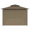 vidaXL Gazebo con Tende 600x298x270 cm Grigio Talpa 180 g/m²