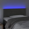 vidaXL Testiera a LED Grigio Scuro 100x5x78/88 cm in Velluto
