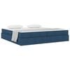 vidaXL Letto con contenitore e materasso Blu 200 x 200 cm Poliestere