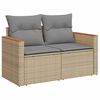 vidaXL Set Divani da Giardino 7 pz con Cuscini Beige in Polyrattan