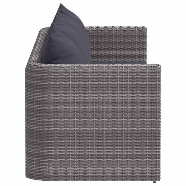 vidaXL Set Divani da Giardino 4 pz con Cuscini Grigio in Polyrattan