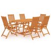 vidaXL Set da Pranzo da Giardino 5 pz in Legno Massello di Teak