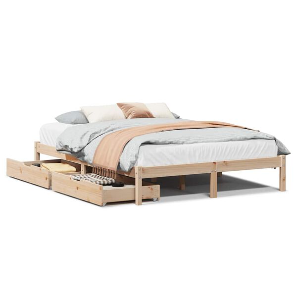 vidaXL Letto senza Materasso 140x200 cm in Legno Massello di Pino