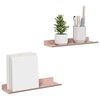 vidaXL Mensola sospesa 2 pcs Rosa 30 x 9 x 2,5 cm Acciaio