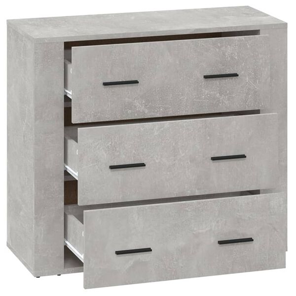 vidaXL Credenza Grigio Cemento 80x33x70 cm in Legno Multistrato