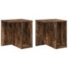 vidaXL Tavolino 2 pz Rovere fum&eacute; 37 x 32 x 40 cm Legno ingegnerizzato