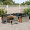 vidaXL Set Divano da Giardino con cuscino 13 pcs Grigio polyrattan