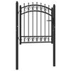 vidaXL Cancello per Recinzione con Punte in Acciaio 100x100 cm Nero