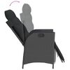 vidaXL Set da Pranzo da Giardino 5 pz Nero con Cuscini in Polyrattan