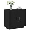 vidaXL Credenza Rovere Nero 80 x 40 x 75 cm Legno multistrato